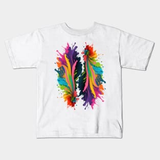 Holi colorful paint splashing. Great design for any purposes. Happy festive background. Kids T-Shirt